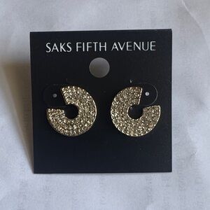 Saks Fifth Avenue Sparkling Gold Earrings